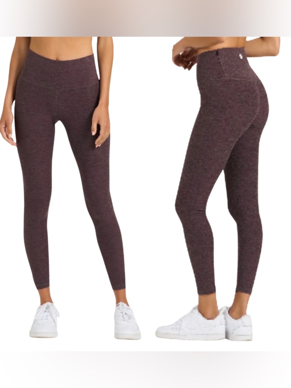 Like New, Vuori High Rise Clean Elevation Leggings, Heathered Plum Size Med